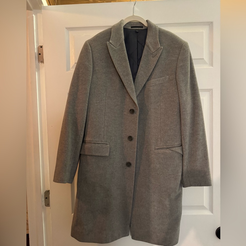 Men's jcrew wool and cashmere coat size 38R heather grey